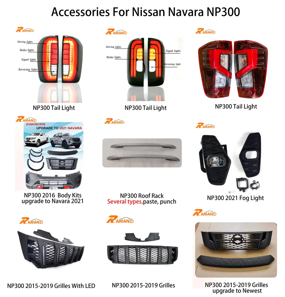 Factory Front Racing Grilles Bumpers Cover Grilles with LED Lights for Nissan Navara Front Grille