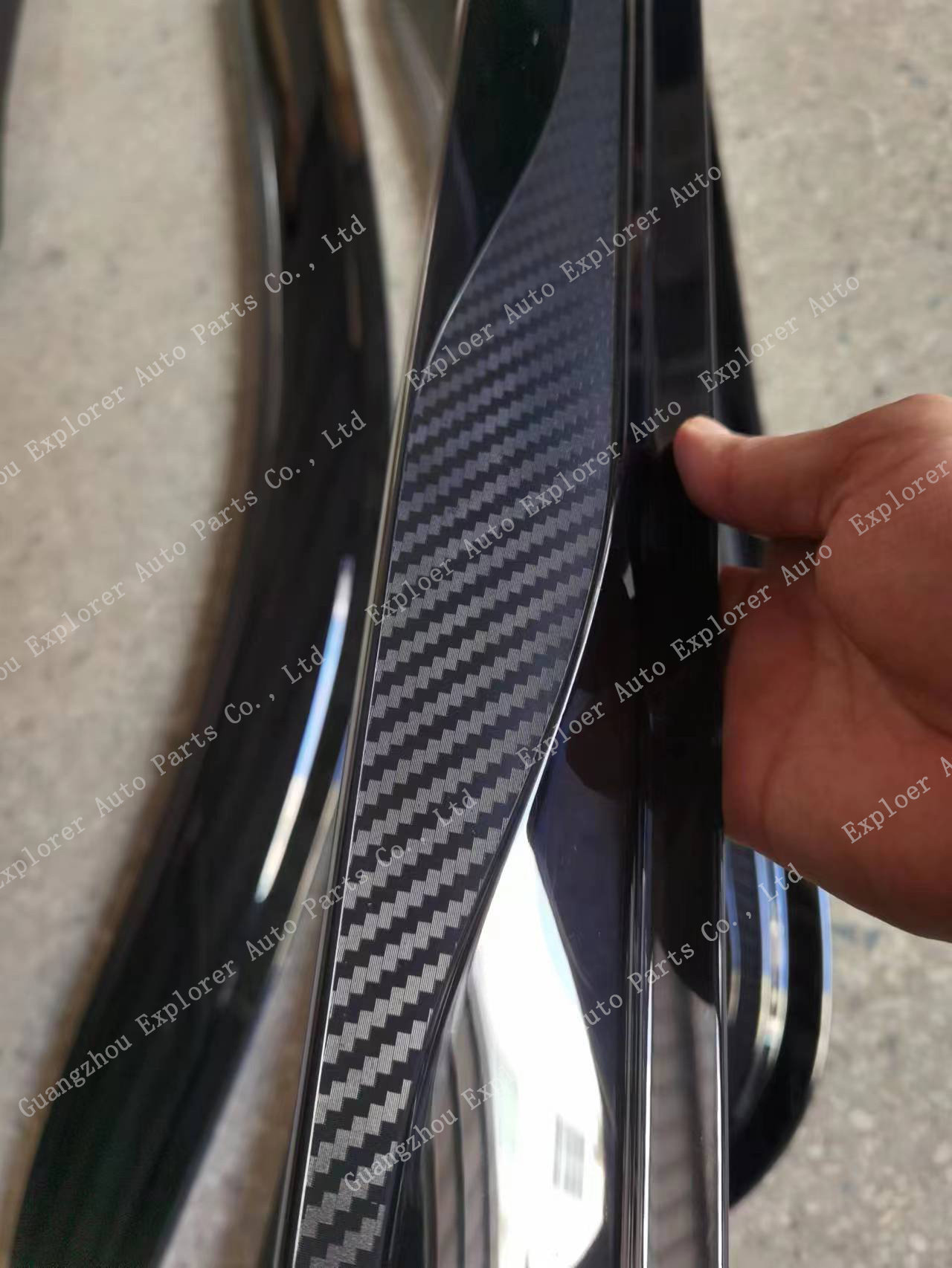 RAMAND Carbon Fiber Car Door Visor for Hilux GR Sun Shade Rain Guard Window Visor for Toyota Hilux GR