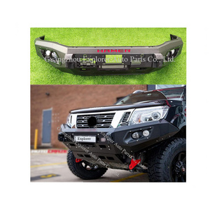 Steel Front Bumper for Nissan Navara NP300 2015-2020 with LED Light Winch Bracket Auto Refitting Parts Pick Up Car Bumpers