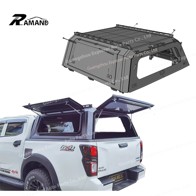 High-Quality Pickup Canopy for 2012-2023 Isuzu D-Max with Three Doors Camper Bed Tonneau Cover for Isuzu Dmax 2018 Canopy