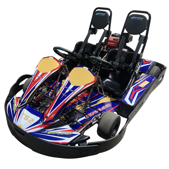 2022 New On Sale Professional High Quality Seater Go Body Racing TS2 Double Seat Rental Kart With GX200CC