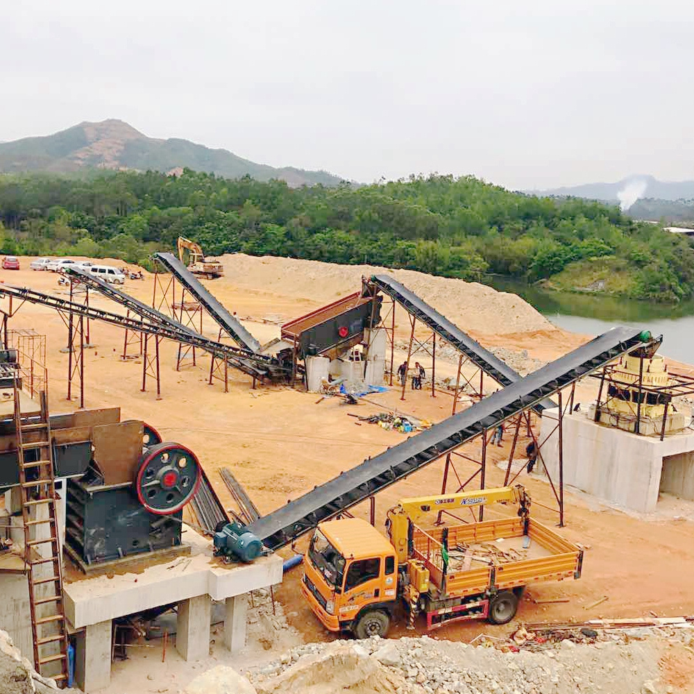 Mining used stone crusher plant layout stone crusher line rock crushing equipment for sale