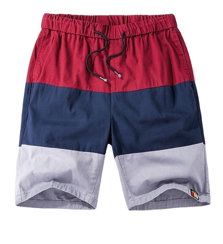 summer casual mens cotton shorts custom Elastic Waist shorts