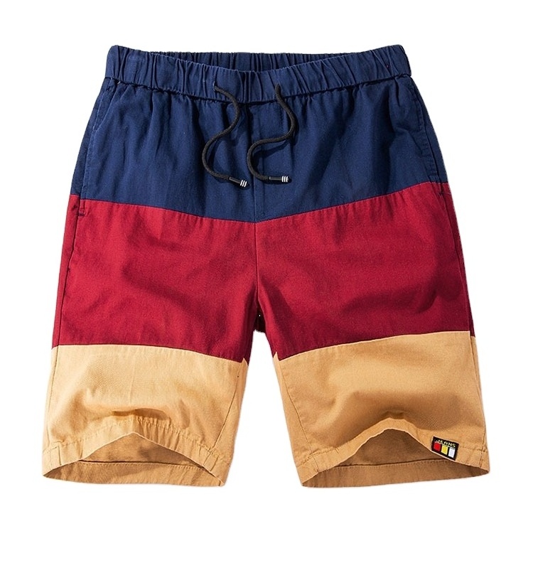 summer casual mens cotton shorts custom Elastic Waist shorts