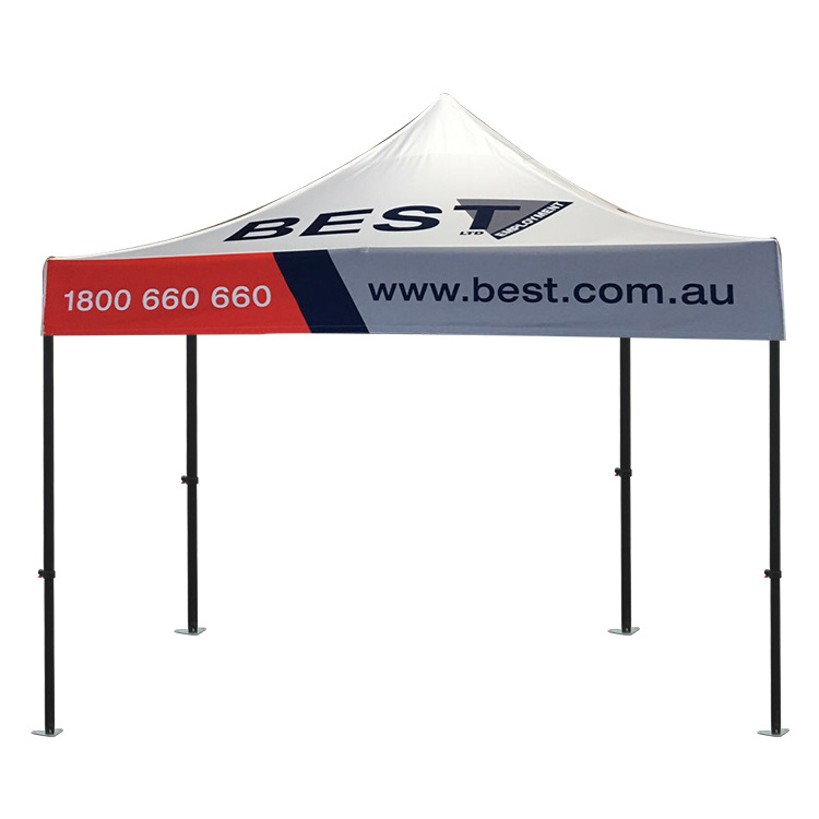 10x10 Standard size exhibition booth 600D oxford fabric outdoor event gazebo hanging ad mobile metal roof gazebo