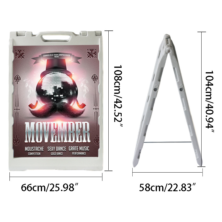 Version Updated Outdoor advertising promotional Water Base Tank A frame double side sign sidewalk poster stand