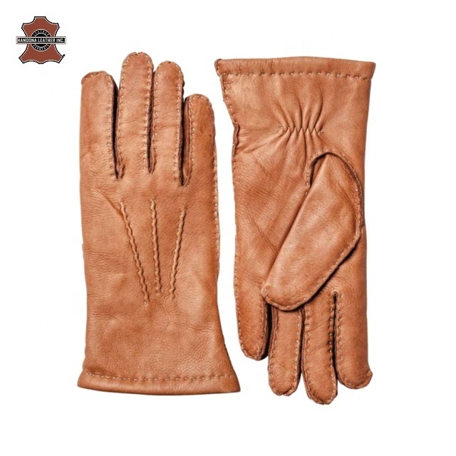 Fashion Dress Lady Fashion Women Fashion Long Genuine Leather Gloves from Pakistan