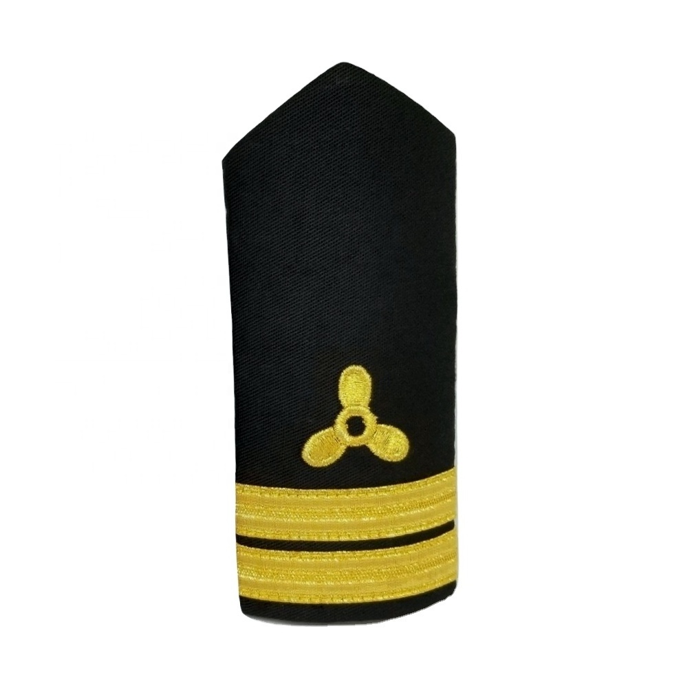 OEM 2 Stripe Propeller Shoulder Boards and Epaulets for Senior Lieutenant Custom Shoulder Boards and Epaulets