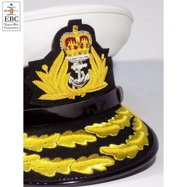 Wholesale Maritime Captain Desk Officer Peak Cap Wholesale Custom Embroidery Logo 6 Panel Camouflage Camo Baseball Cap