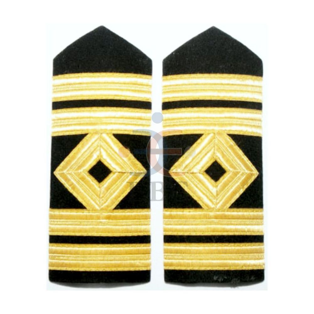 OEM Royal Epaulettes Customized High Quality Merchant Officers Uniform Shoulder Board in Gold Stripes