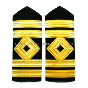 OEM Hard Shoulder Board Epaulette Merchant Deck Officer Gold Stripes Diamond Tuck Shoulder Boards