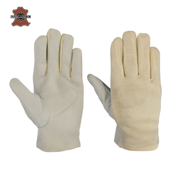 GLOVEMAN Heavy Duty Goatskin leather TPR impact Oilfield industrial Construction waterproof safety work rigger driving glove