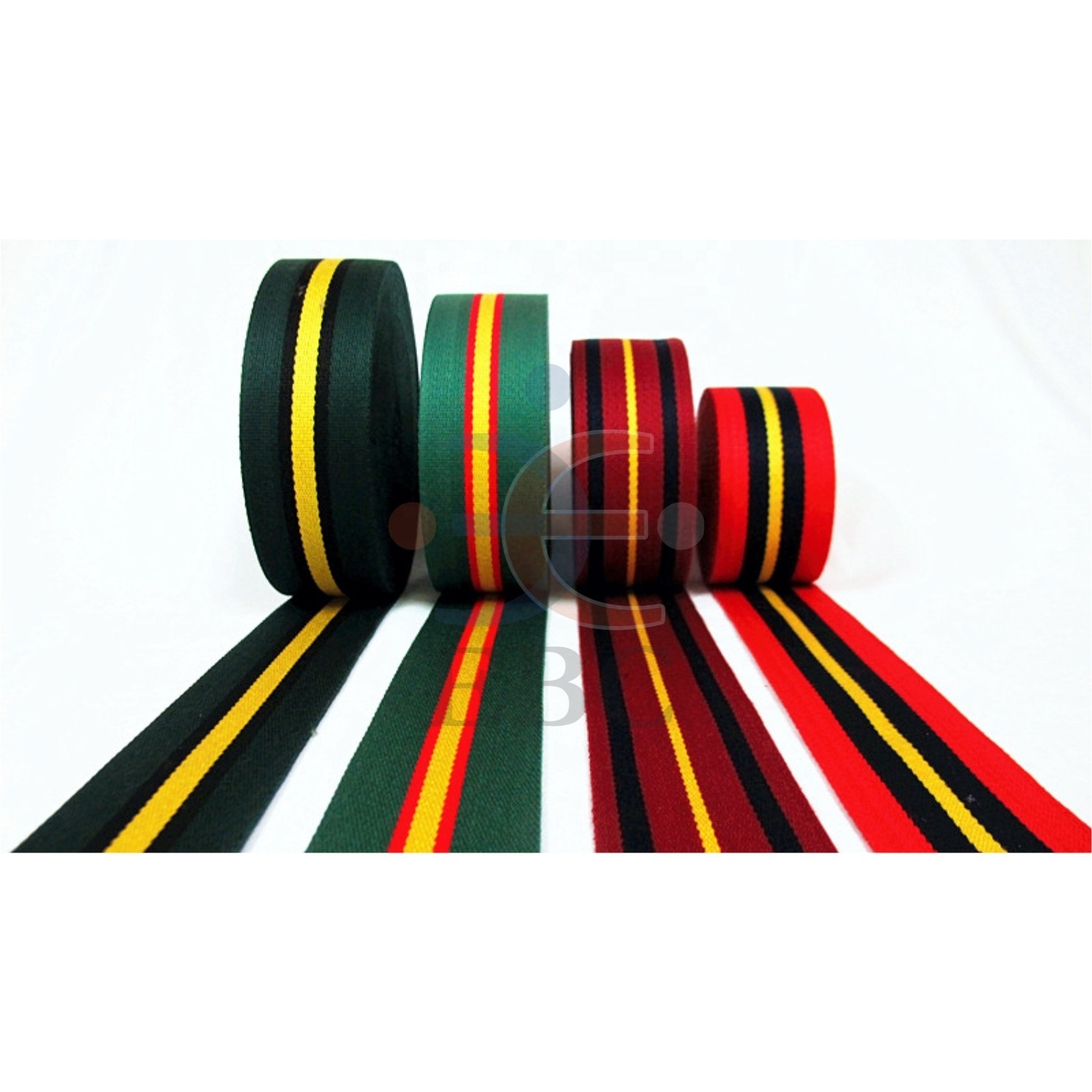 Sell New Type Custom Jacquard Webbing Designer Web Band Webbing Strap Stable Belt Elastic Sofa Webbing in Custom Colors & Widths