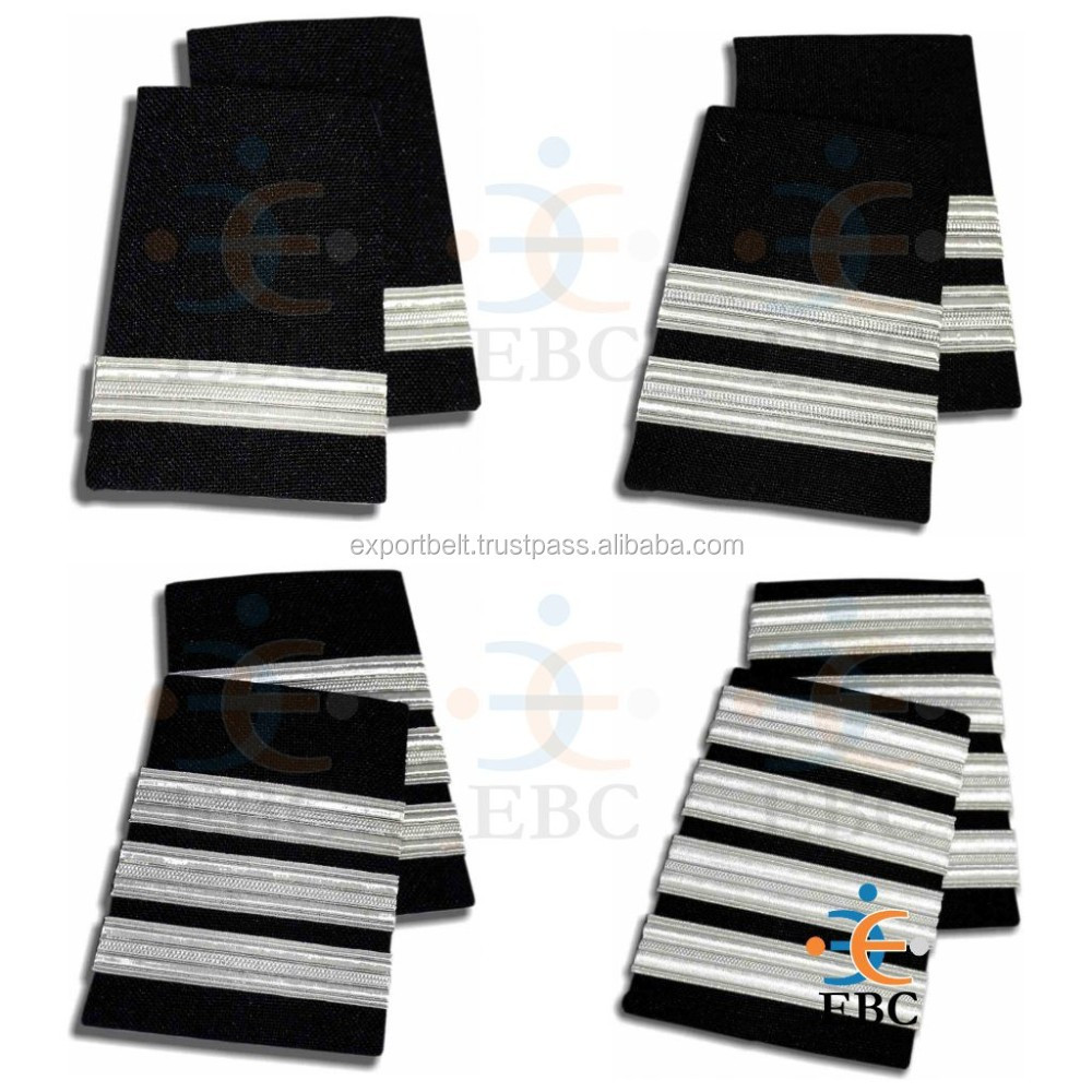 OEM Epaulettes Soft Straps Ground Officers Boards Deck Officers 4 3 2 1 Bars Gold Stripes on Black or Dark Blue Fabric