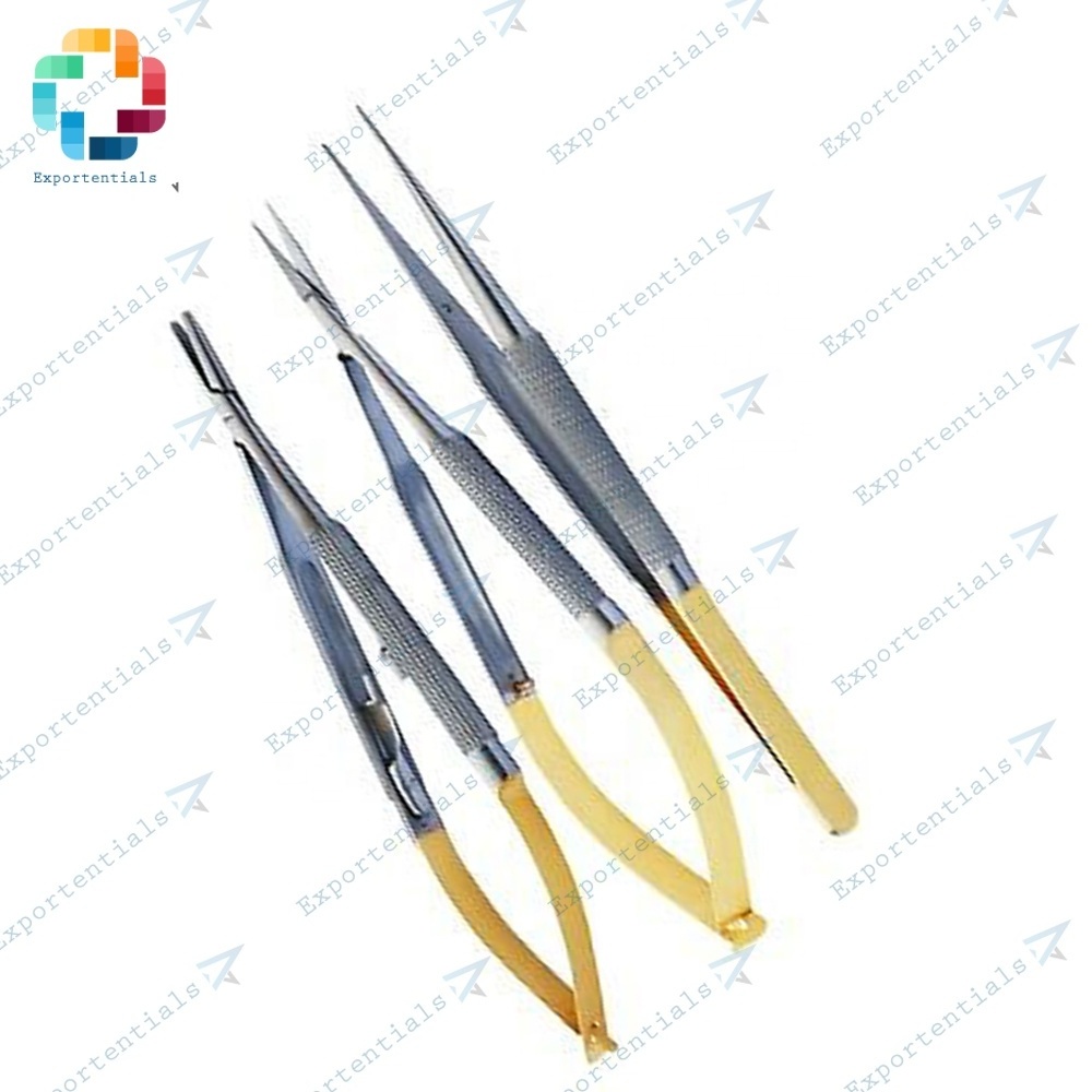 3 GERMAN CASTROVIEJO MICRO SURGERY NEEDLE HOLDER SUTURE TYING FORCEPS