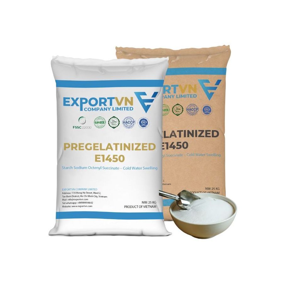 Top Product Starch Emulsifying Starch Emulsifying Pregelatinized E1450 For Freeze-thaw stability Kosher Vietnam Manufacturer