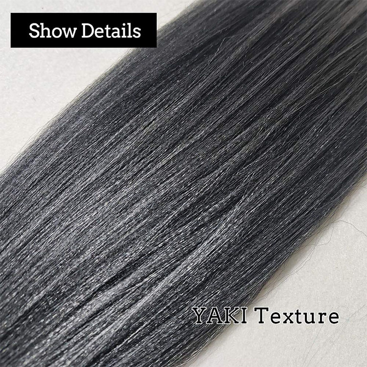 Wholesale Easy Braid Hair Pre-stretched Braiding Hair Itch Free Hot Water Setting For Box Braids Yaki Texture Synthetic Fiber