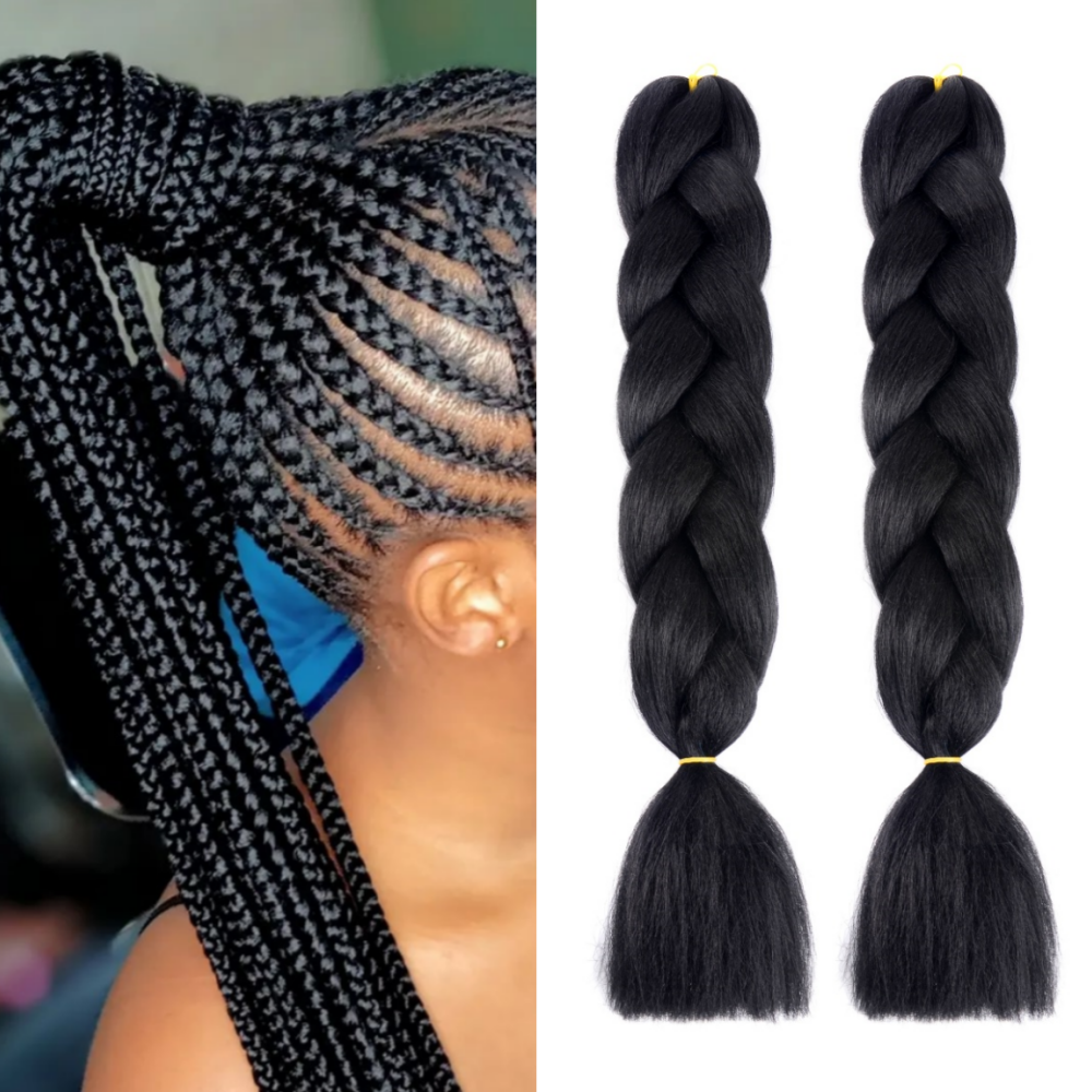 Wholesale Jumbo Ombre 24 Inch 100g Yaki Braiding Hair Synthetic Fiber Extensions Straight Braids for African