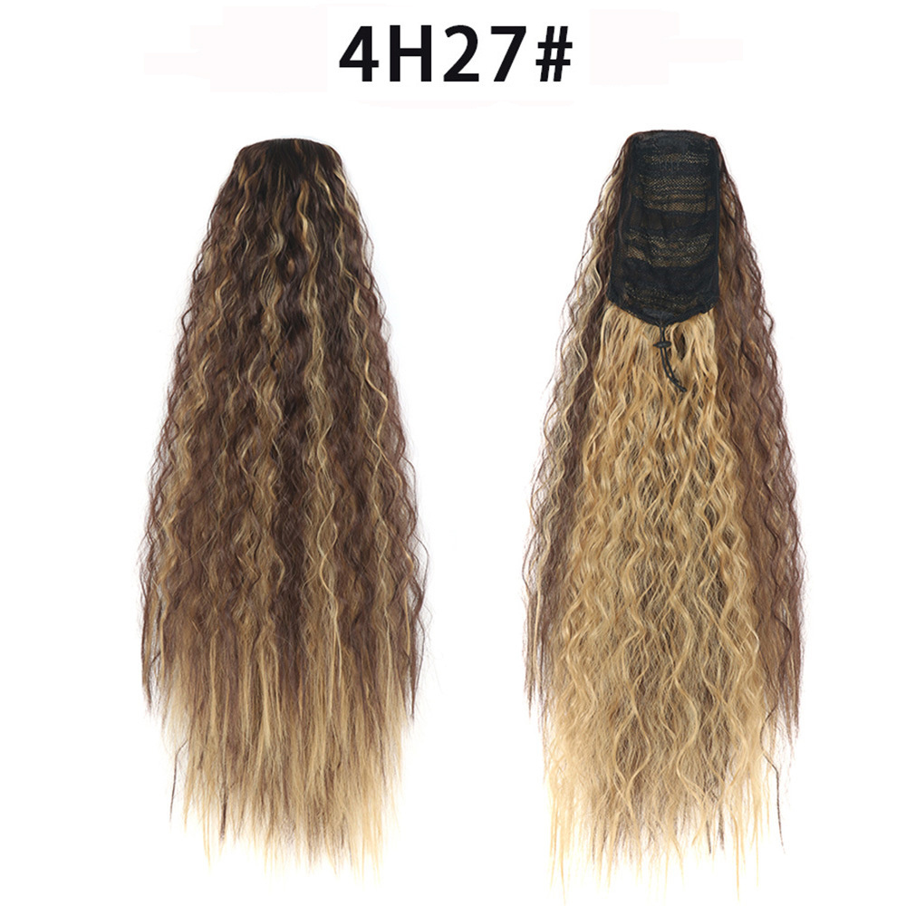 Long Curly Wavy Drawstring Ponytail Extensions Clip in Synthetic Hairpieces Ponytails Hair Piece Pony Tail Extension for Women