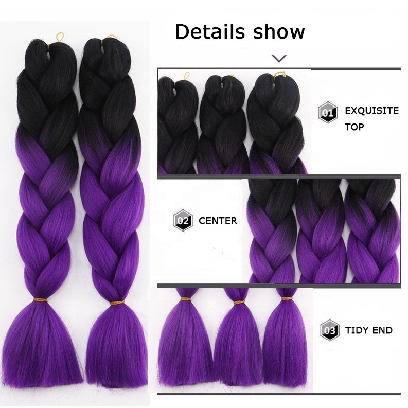 Hot Selling 24inch 100g Extension Jumbo Hair Braid Attachment Yaki Synthetic Wholesale Braiding Hair African Crochet Braids