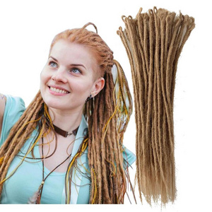 Wholesale Extension Straight Faux Locs Crochet Braiding Hair Pre looped Synthetic  Dreadlack Locs 20 Inch Braiding Hair  Women