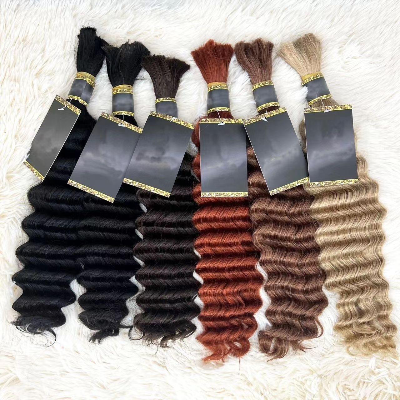 Human Bulk Hair Deep Bulk 20 Inch 100g Virgin Human Braiding Hair for Micro Human boho braiding hair