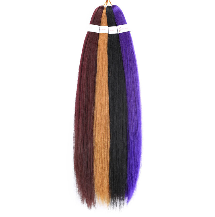 Large Stock Wholesale Premium Synthetic Soft Yaki Ombre Pre Stretched Hair Braiding for Black Women