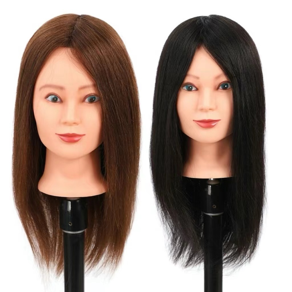 Factory Wholesale Price Real Human Hair Training Mannequin Head Hairdresser Training Heads