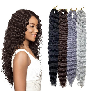 Long Water Wave Crochet Hair 30Inch Soft Synthetic Braiding Hair Goddess Braids Hair Afro Kinky Ombre Blonde Curly Extensions