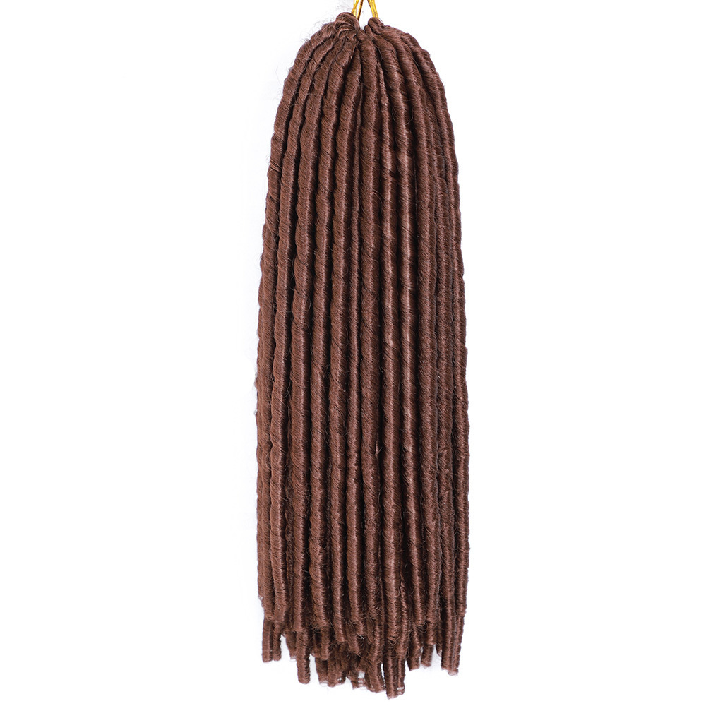 Synthetic Braid Hair Extensions Dreadlocks 20 inch Soft Straight Faux Locs Crochet Braids Hair