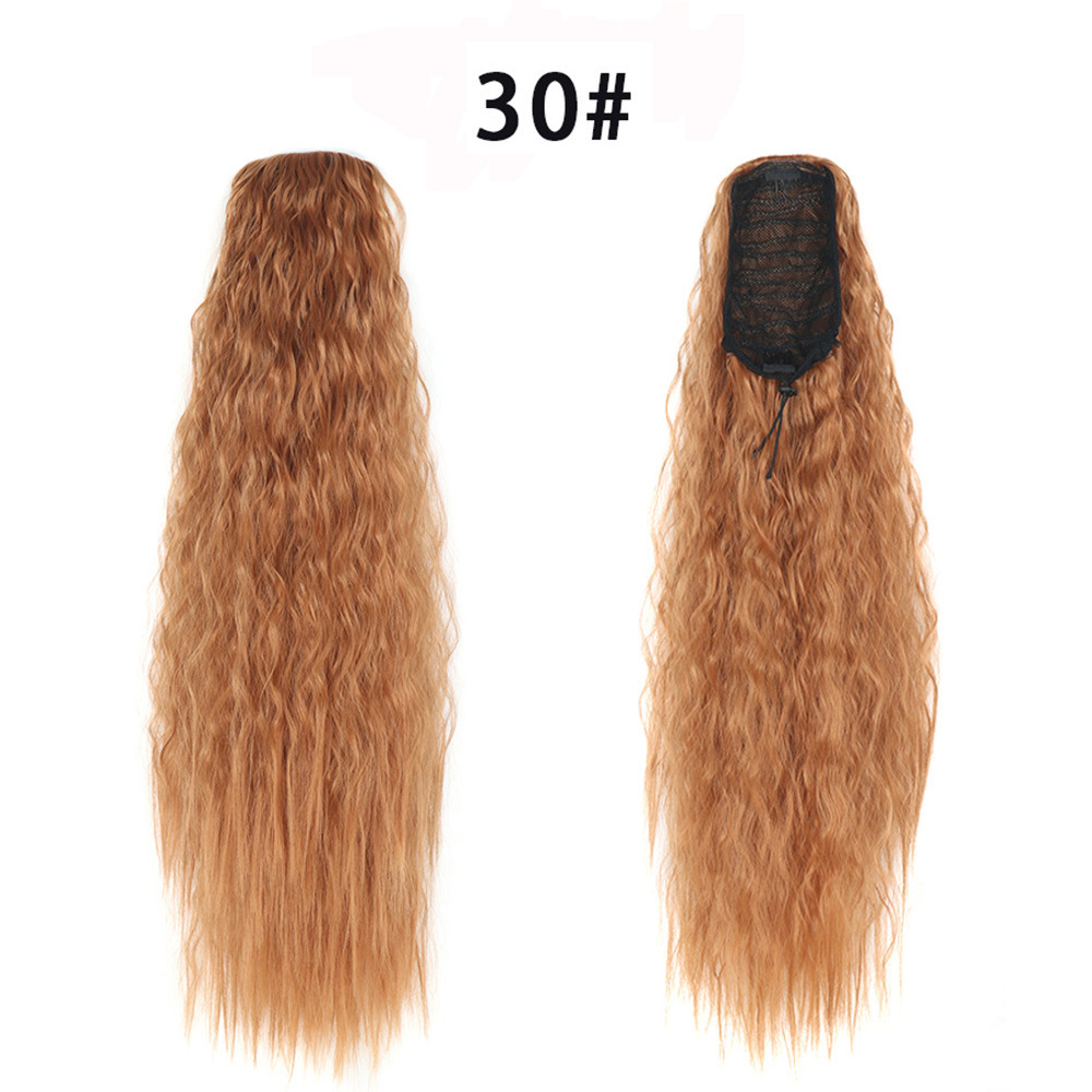 Long Curly Wavy Drawstring Ponytail Extensions Clip in Synthetic Hairpieces Ponytails Hair Piece Pony Tail Extension for Women