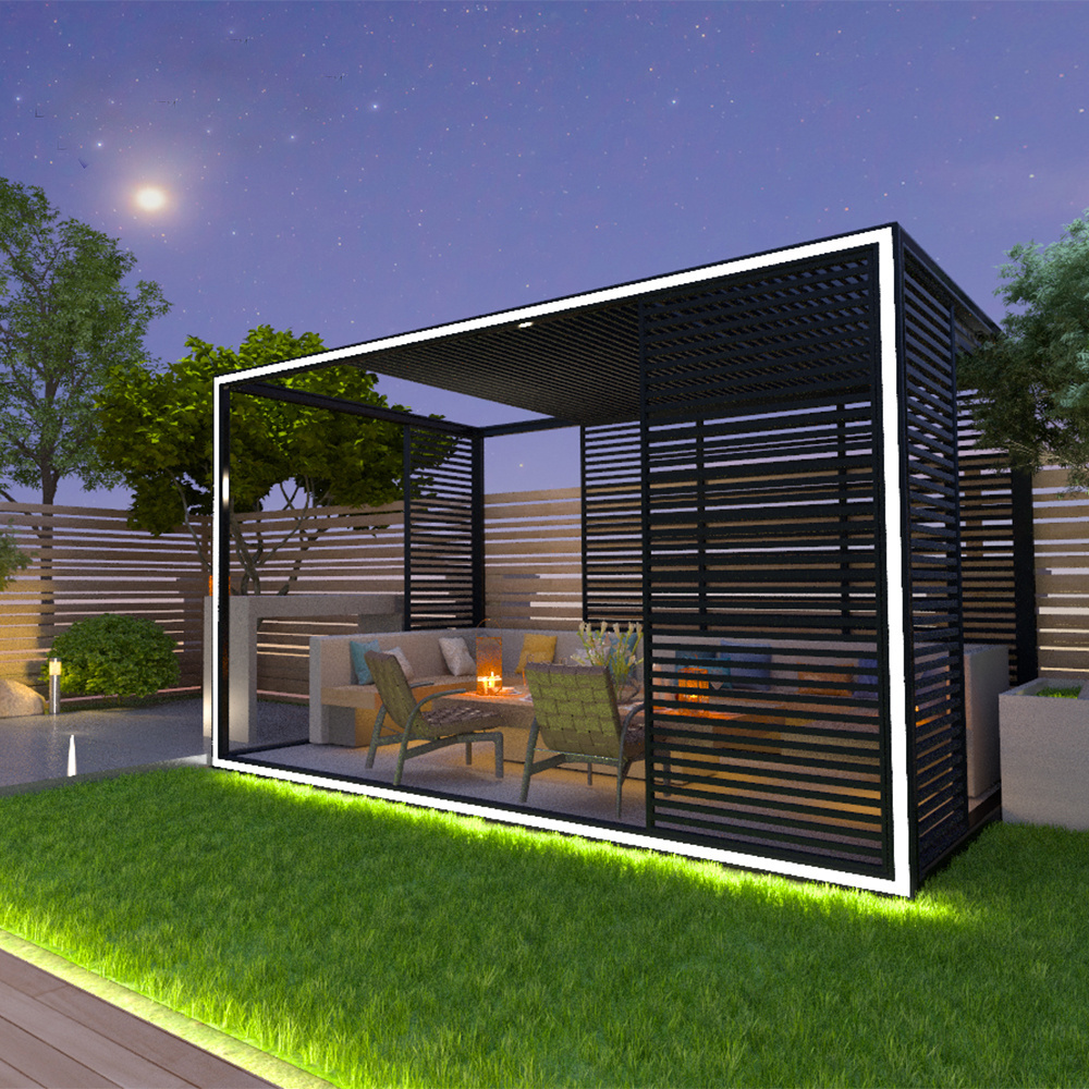 S Living Louvredak Pergola  Arches  Arbours Pergolas Screen Room Enclosures  flat roof  Aluminum Gazebo Outdoor