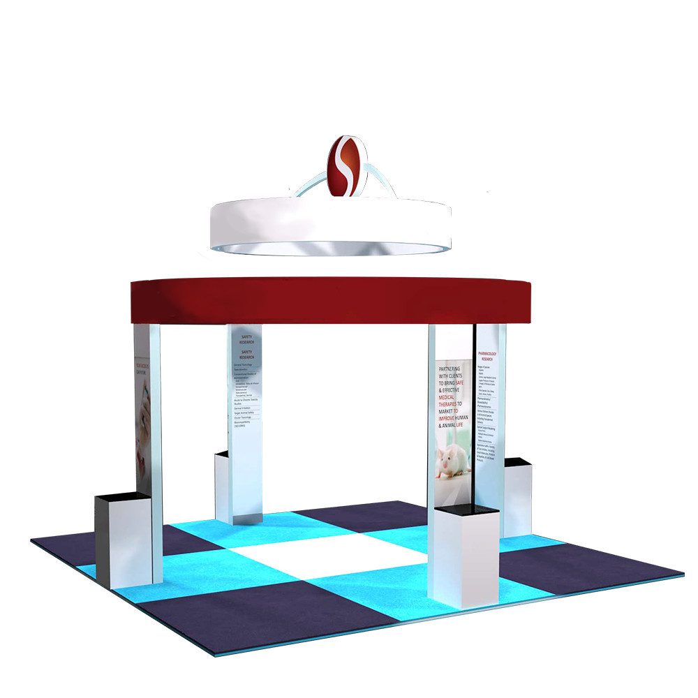 High quality trade show display system expo TV stand 3x3 size exhibition booth