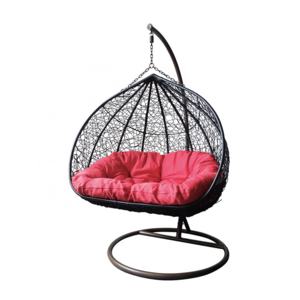 Comfortable Bedroom Furniture Indoor Outdoor Iron Steel Wicker Double Seat Kids Garden Patio Leisure Egg Hanging Swing Chair