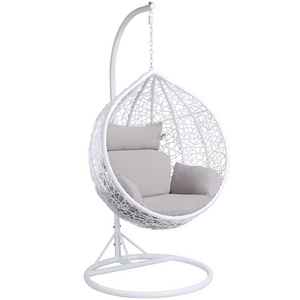 Luxury Garden Patio Hanging Egg Swing Chair With Cushion Furniture Rattan Hammock