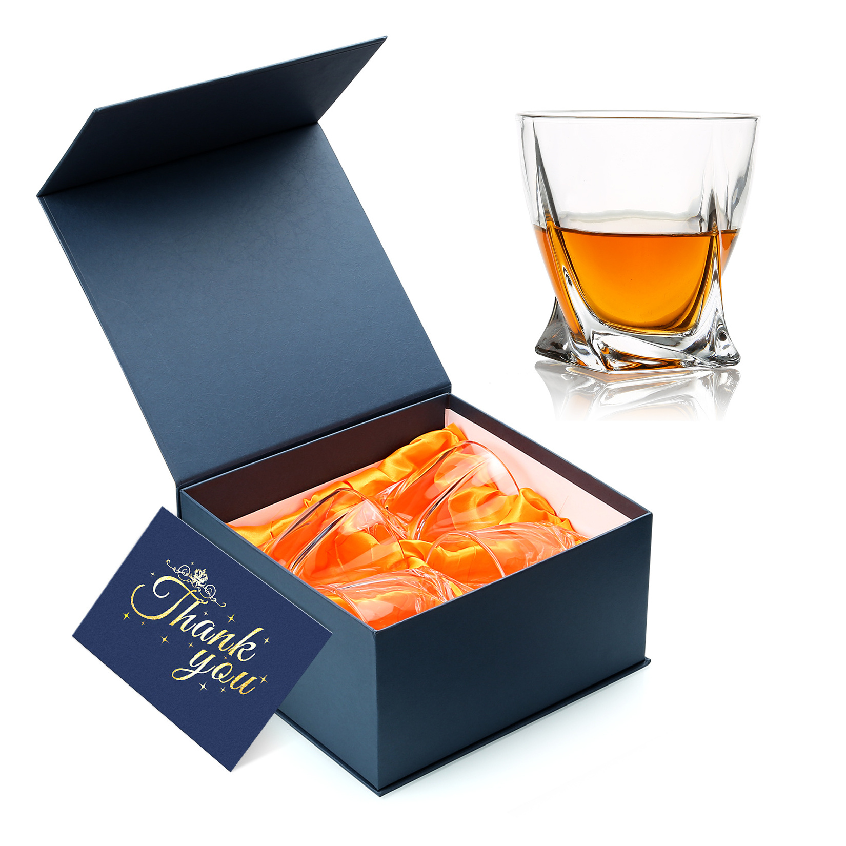 Wholesale Personalized  Whiskey Glass Gift Set Custom Oem   Whiskey Glasses Set Tumbler Wine Glasses