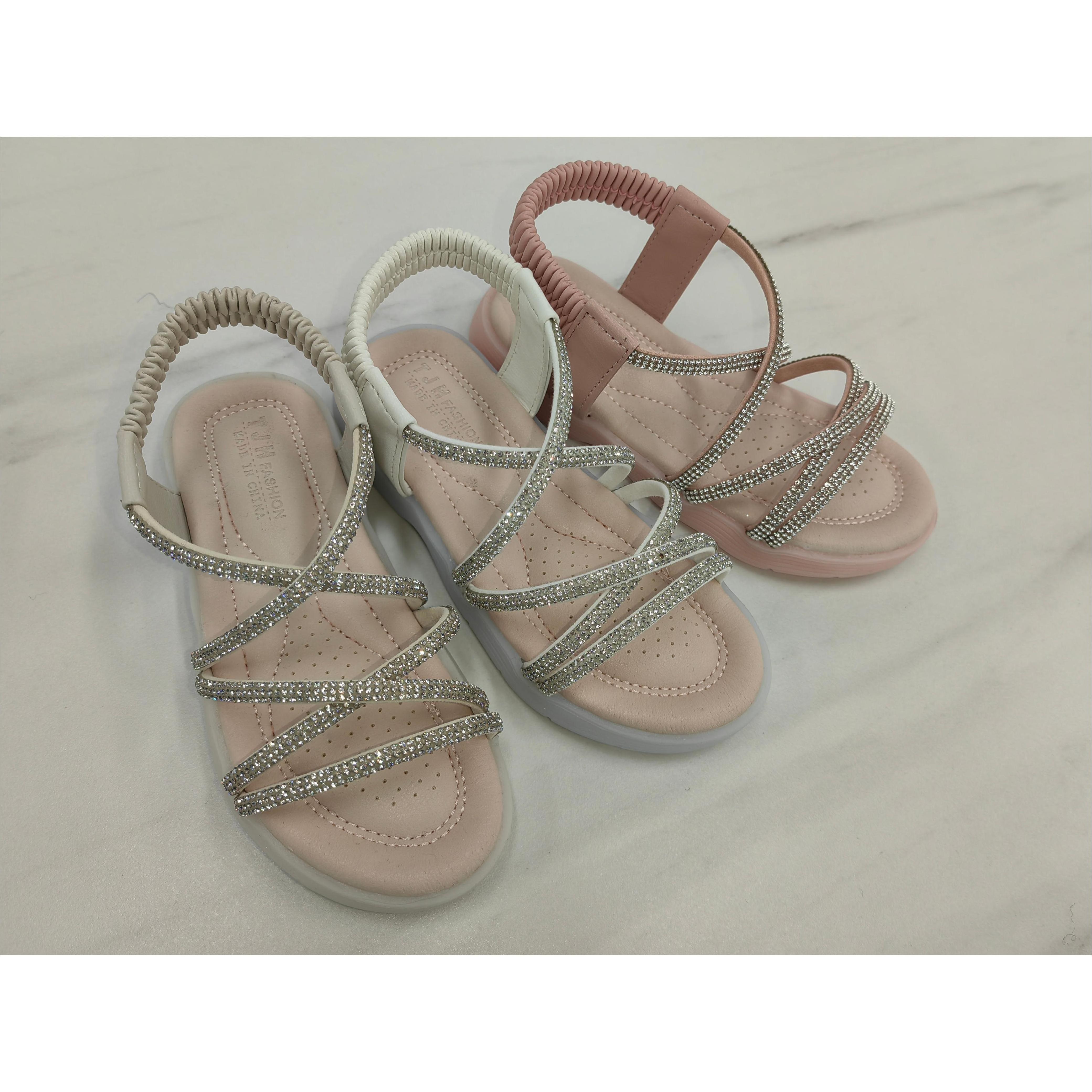 Heeled Sandals New  Sandals Kito For Kids Girl Flat Anti-Slippery Pour Femme Wedges Kids   Thick Wooden Heeled Sandals