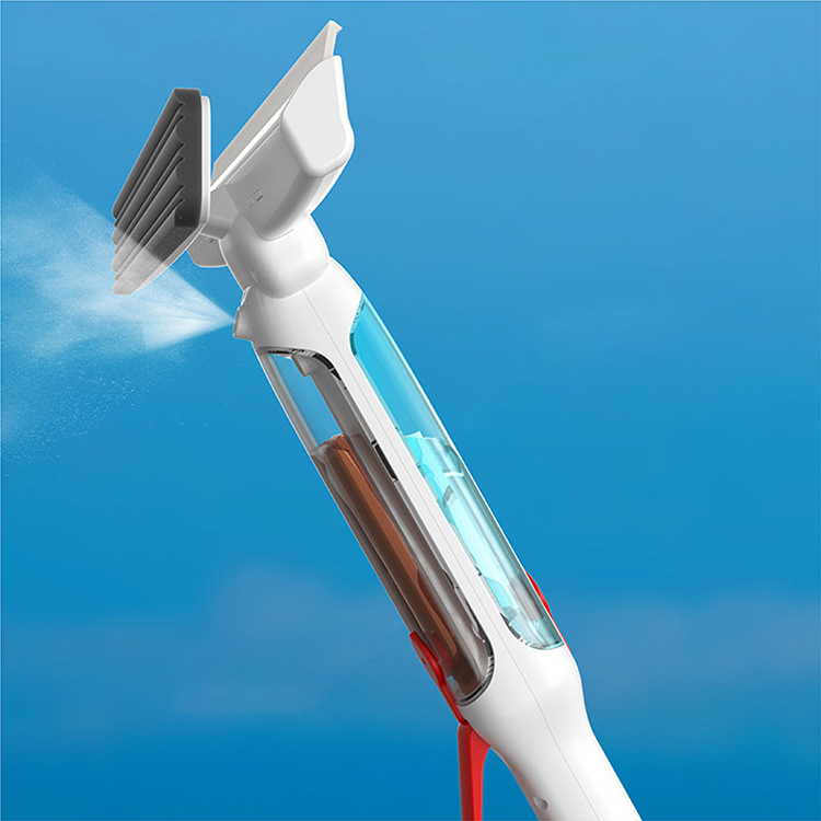 2023 Hot Sale Adjustable Pole Windows Spray Squeegee Cleaner Glass Spray Wiper With Sewage Collection Bottle