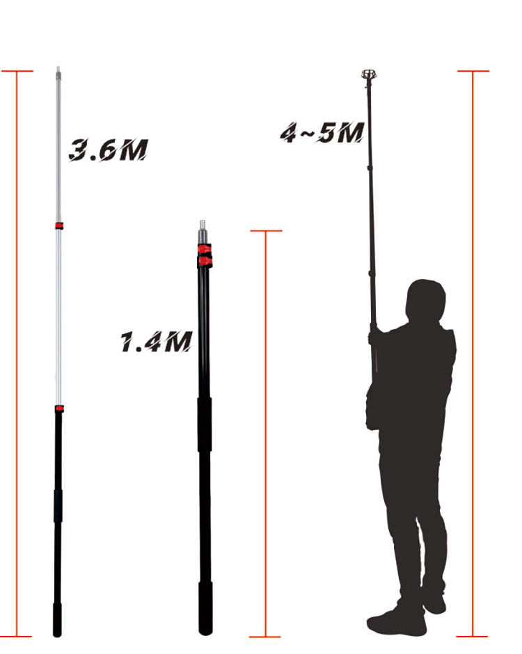 Exten-hiclean telescopic light bulb changer for high ceiling with extension pole