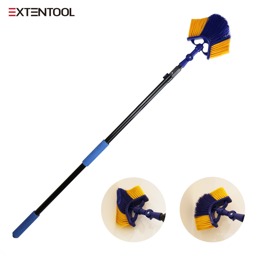 Extenclean extension long stick ceiling cleaning brush with aluminum telescopic pole from chian supplier