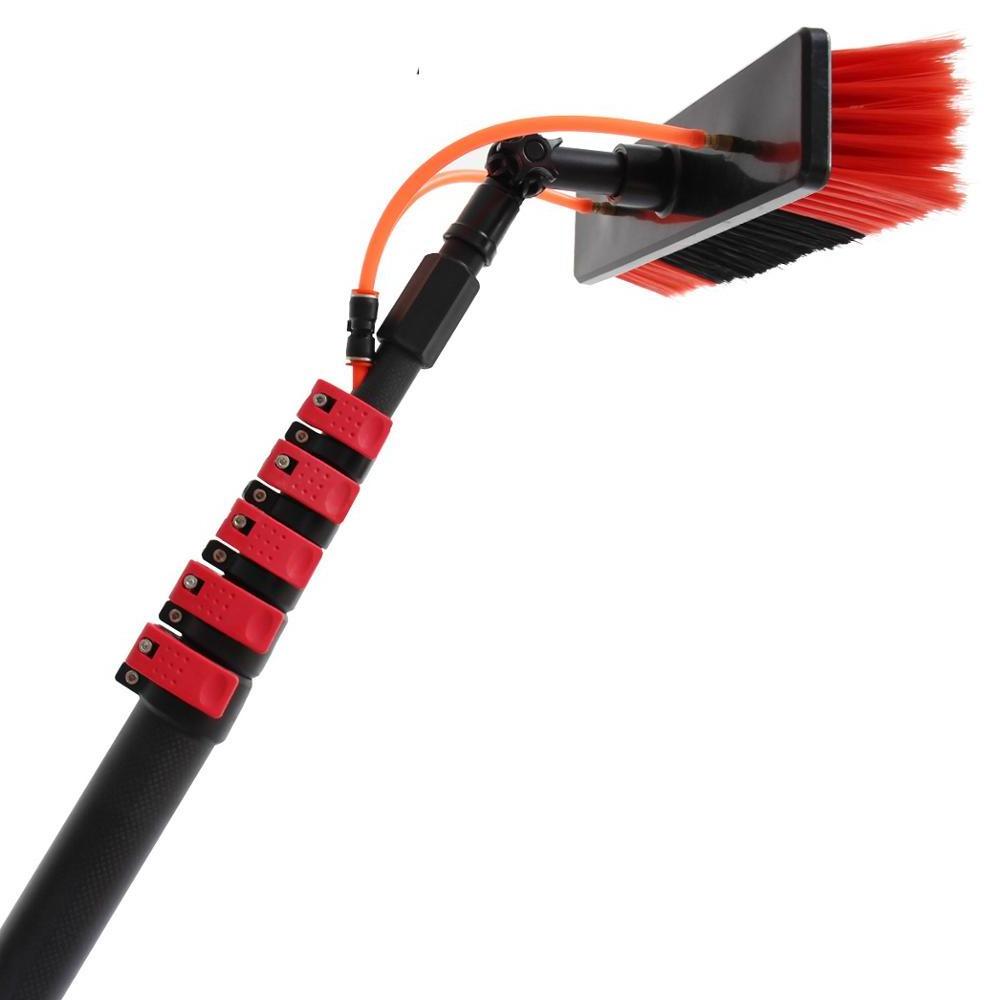 Extenclean 48ft window cleaning poles water fed pole brush with 3K carbon fiber telescopic pole