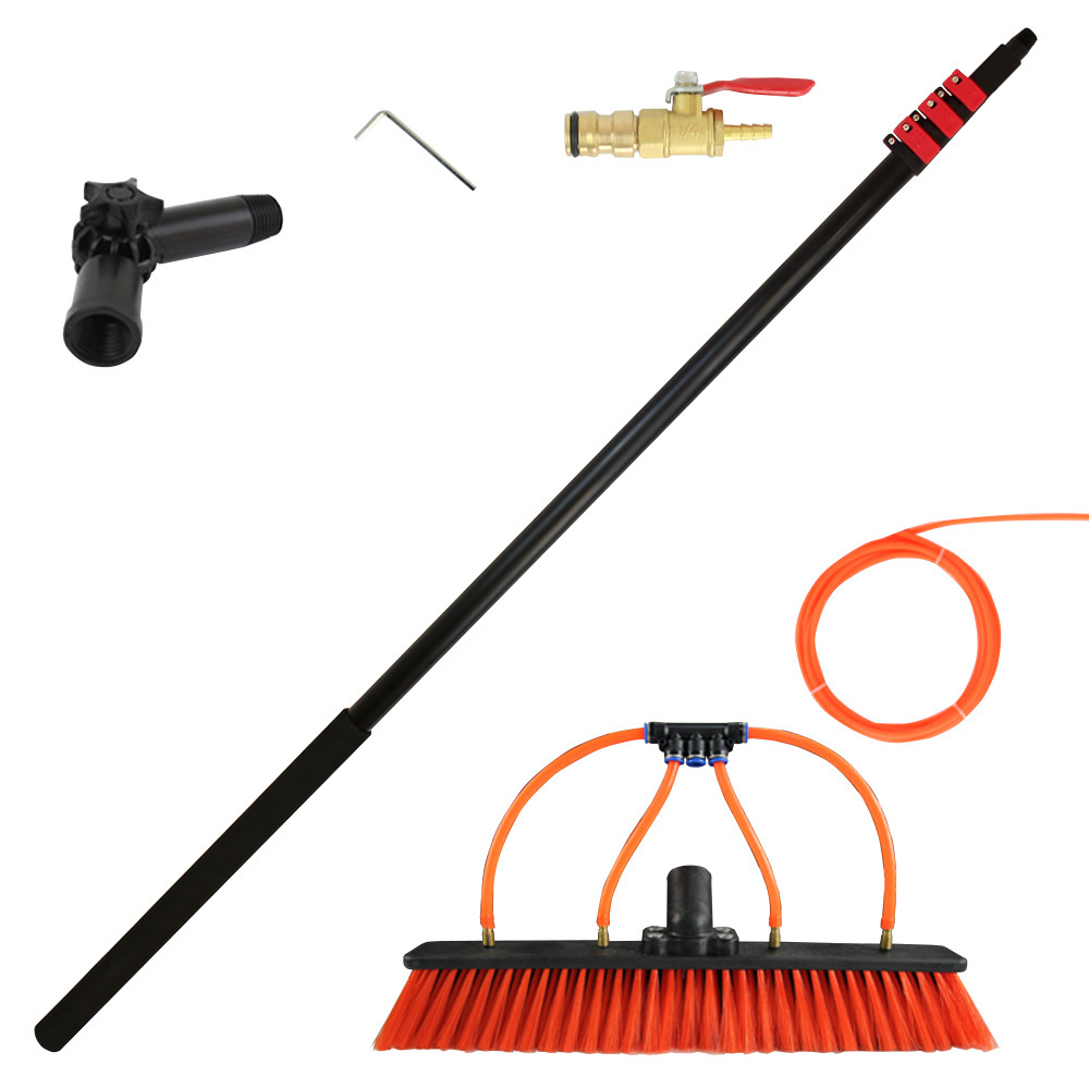 Extenclean long handle solar panel water cleaning brush with 20 feet telescopic adjustable pole for washing from China