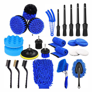 Hot sale 26pcs car auto interior cleaning products car detailing brush tool kit