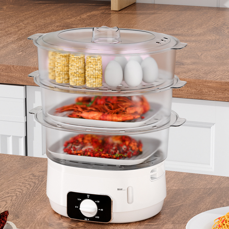 Timing Food  Steam Cooker 13L 800w High-power Electric Vegetable/seafood Steamer