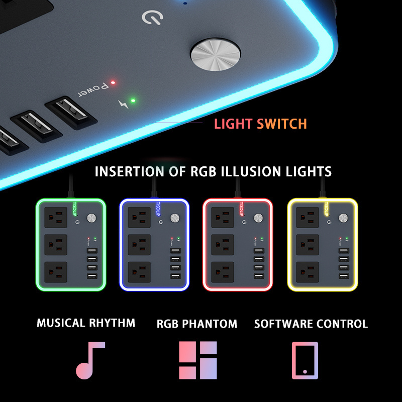 American Standard Electric Supply For Led Desktop Office And Home Appliance Surge Protector Power Strip Extension Socket