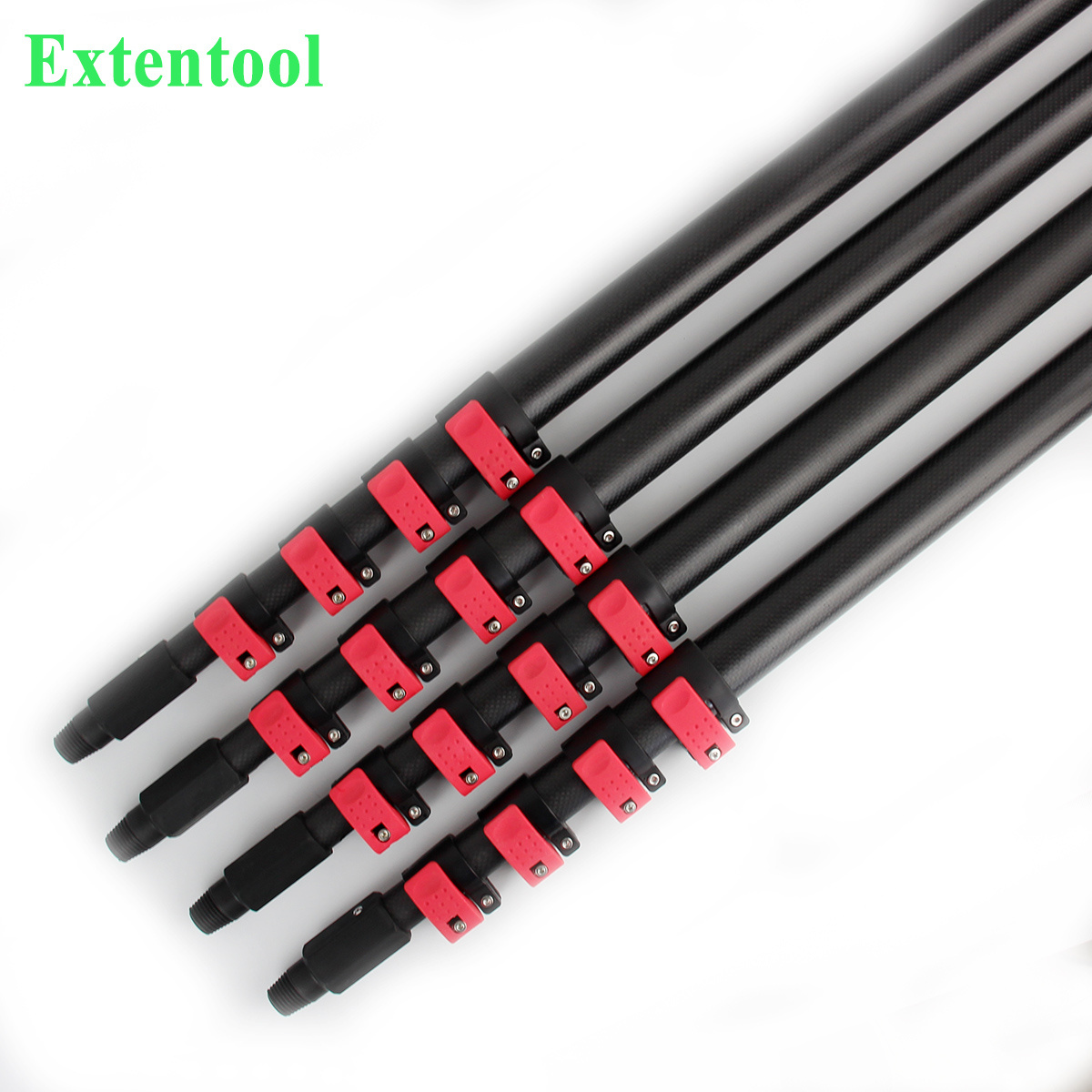 Extentool 3K 100% 20ft carbon fiber telescopic pole for light bulb changing pole for aluminum extension pole