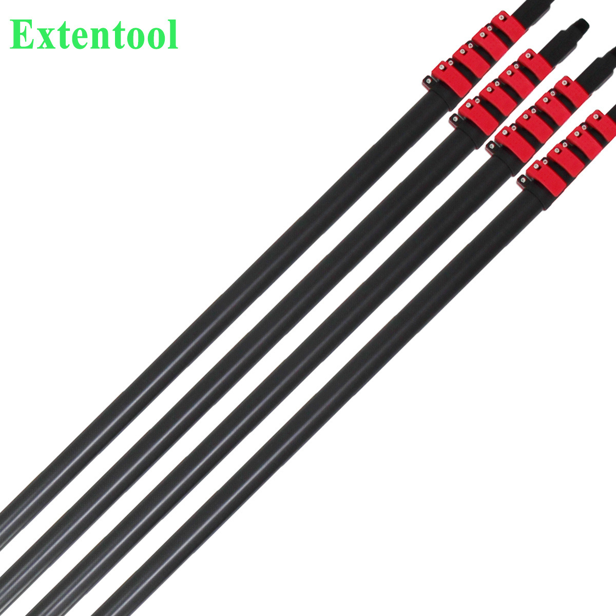 Extentool 3K 100% 20ft carbon fiber telescopic pole for light bulb changing pole for aluminum extension pole