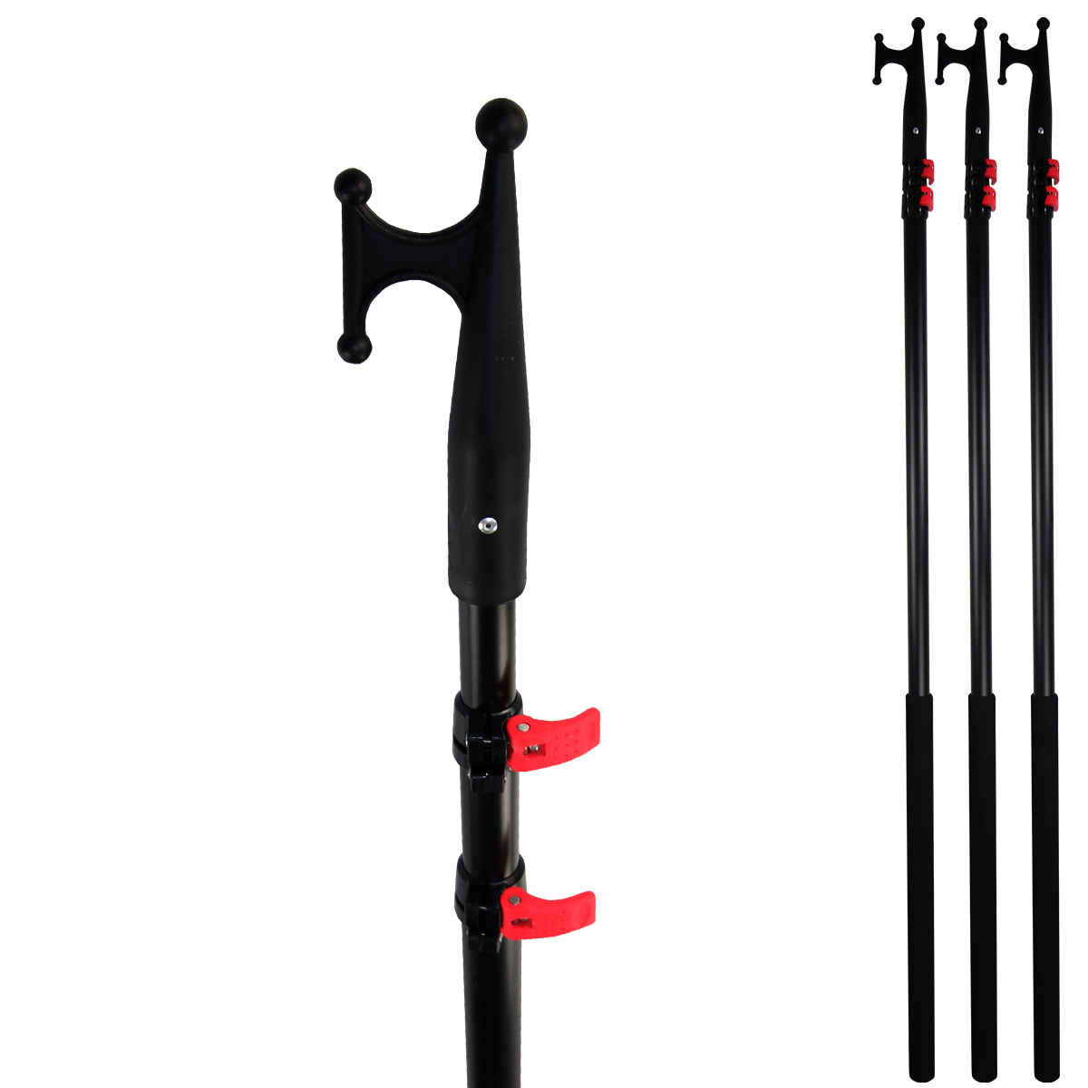 Extentool telescopic boat hook  with aluminum telescoping pole for hanging christmas lights