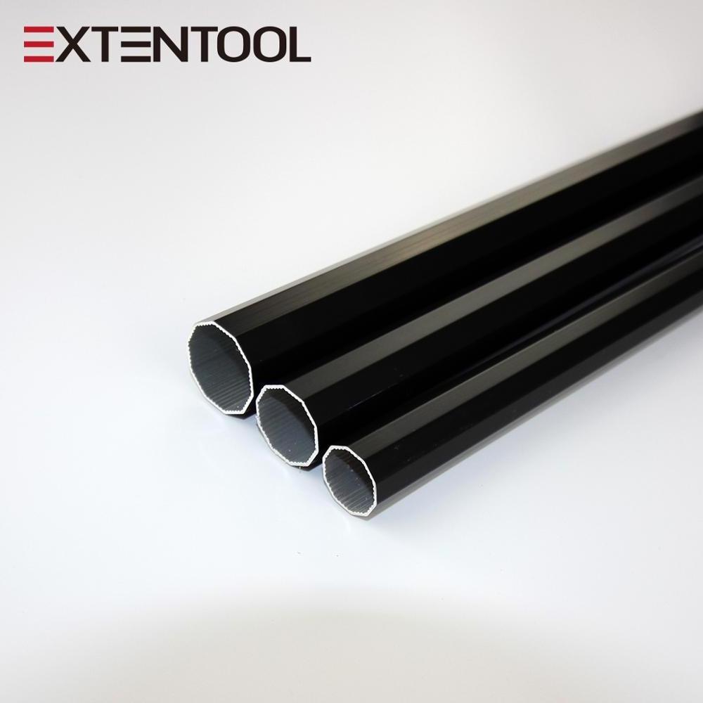 Extentool durable strong 12~30FT telescopic pole aluminium square with spring button locking mechanisms