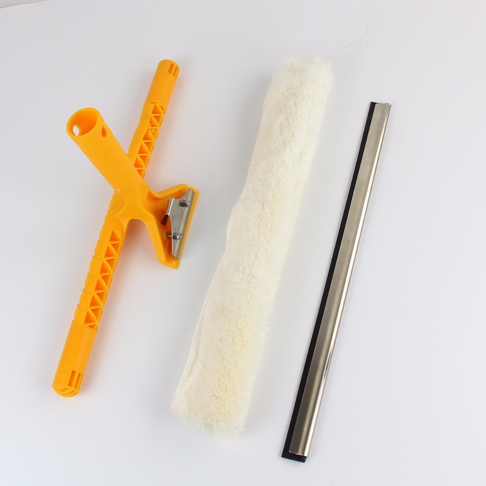 12FT telescopic window glass cleaning wiper or scraper kit for long handle window/wall glass cleaning equipment